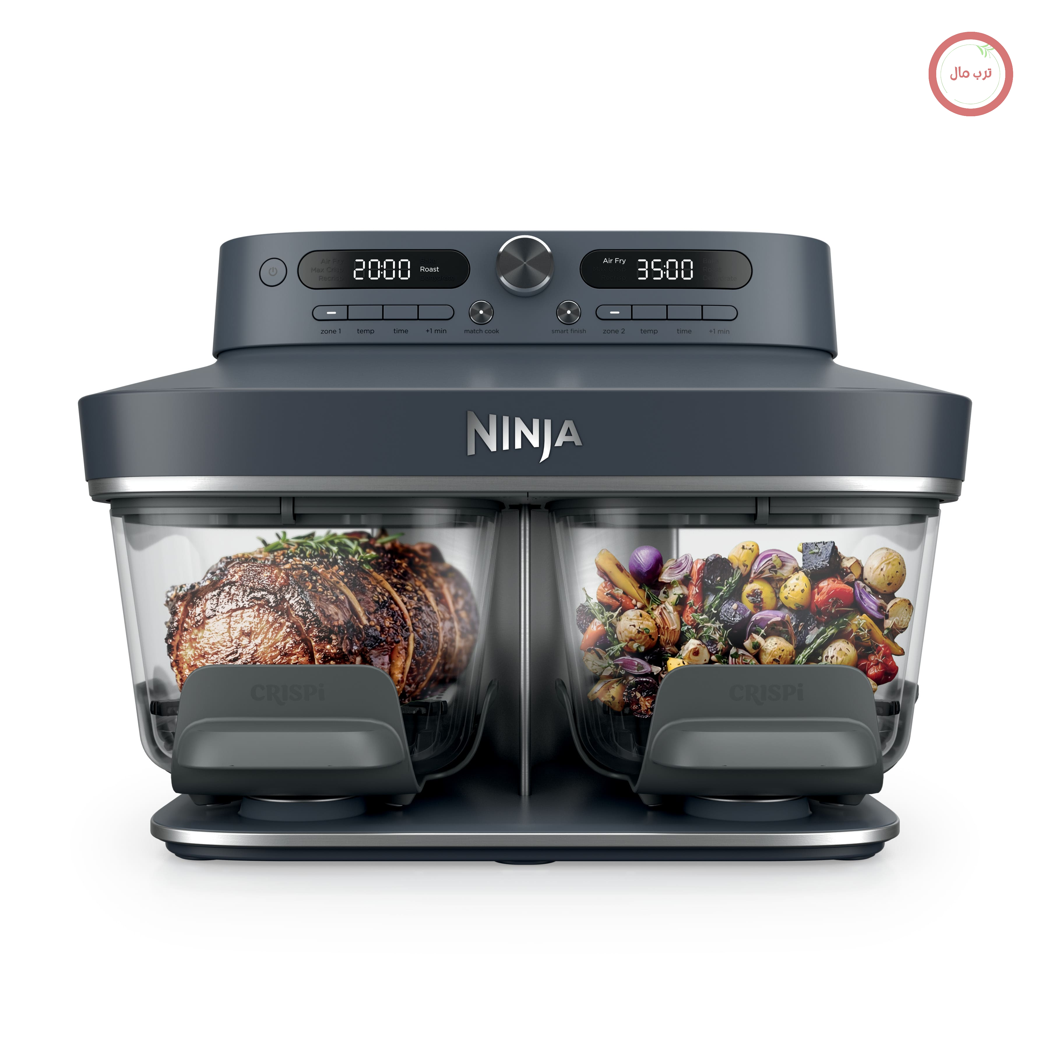 سرخ کن بدون روغن دوقلو نینجا آمریکا Ninja DD102EUBL1 Crispi شیشه ای کریسپی ۷.۶ لیتر ۸ کاره